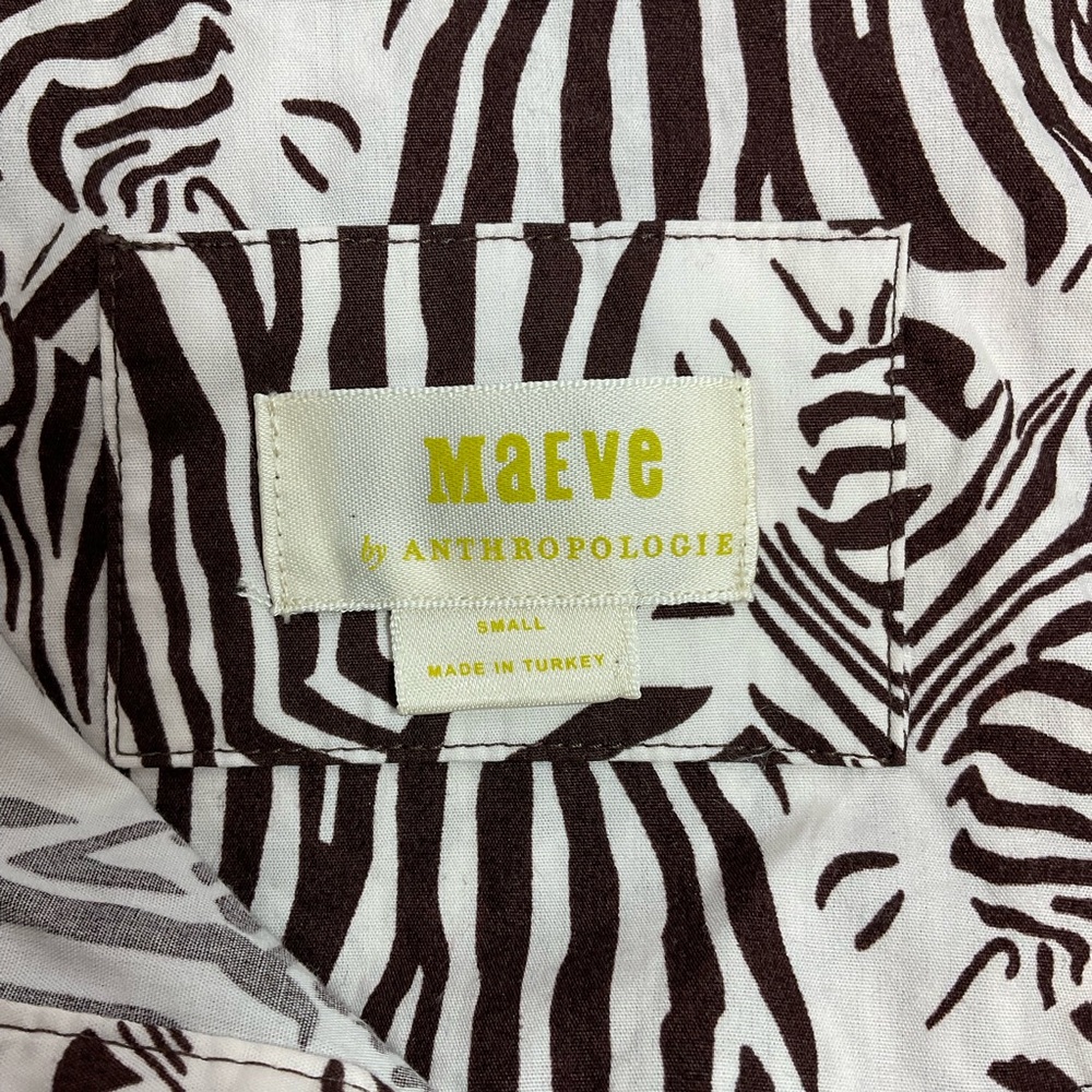 Anthropologie Maeve Bettina Dress Tiered zebra Print Buttondown Shirt Dr… - Picture 10 of 13